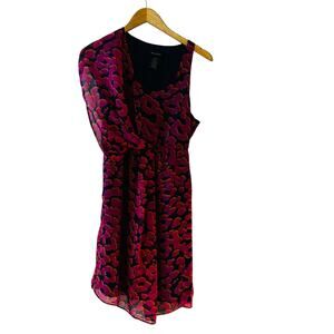 MM Couture X Miss Me Draped Sleeveless Dress Size S Small Pink Multicolor